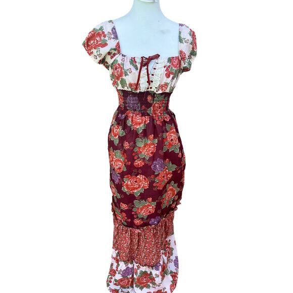 Wild Honey California Dresses & Skirts - Wild Honey California Vintage Prairie Style Floral Maxi Dress Size 9
